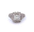 Art Deco GIA 1.50 Carats Asscher Cut Diamond Platinum Ring