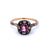 Antique Austro-Hungarian Pink Sapphire Diamond 14 Karat Rose Gold Cluster Ring