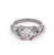Art Deco Inspired English GIA 0.93 Carats Round Brilliant Cut Platinum Ring