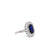 Antique Inspired 2.43 Carats Sapphire Diamond Platinum Cluster Ring