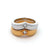 Vintage Cartier Diamond 18k Yellow White Gold Chevron Band Set