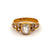 Victorian GIA 1.50 Carats Cushion Cut Diamond 18k Yellow Gold Ring