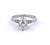 Mid Century French GIA 1.06 Carats Oval Cut Diamond Platinum Ring