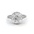 Art Deco French GIA 3.86 Carats Old European Cut Diamond Platinum Ring