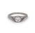 Edwardian GIA 0.53 Carat Round Brilliant Cut Diamond 18k White Gold Filigree Ring