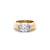 Vintage GIA 1.99 Carat Oval Cut Diamond 18k Yellow Gold Platinum Solitaire Ring
