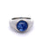 Vintage 4.30 Carats Sapphire Platinum Solitaire Bezel Set Ring