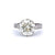 Art Deco GIA 6.48 Carats Old European Cut Diamond Platinum Ring