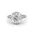 Art Deco French GIA 3.86 Carats Old European Cut Diamond Platinum Ring