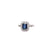 Art Deco Inspired Sapphire Diamond Platinum Ring
