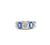 Vintage 1.00 Carat Old Mine Cut Diamond Tanzanite White Gold Three Stone Ring