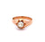 Edwardian Old Mine Cut Diamond 14 Karat Rose Gold Belcher Solitaire Ring