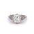 Mid Century French GIA 2.71 Carats Old Mine Cut Diamond 18k White Gold Ring