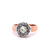 Late Victorian Diamond Silver 14 Karat Rose Gold Flower Cluster Ring