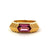 Vintage Bvlgari Pink Tourmaline 18 Karat Yellow Gold Solitaire Ring