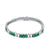 Diamond Emerald 14k White Gold Tennis Bracelet