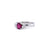 Retro Inspired 0.58 Carat Oval Ruby Baguette Diamond Platinum Engagement Ring