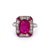Art Deco Burma No Heat Ruby Diamond Platinum Dinner Ring