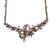 Antique French Rose Cut Diamond 18 Karat Rose Gold Silver Necklace