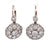 Art Deco Inspired Diamond Platinum Cluster Drop Earrings