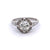 Art Deco French GIA 1.73 Carats Old European Cut Diamond Platinum Ring