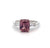 Mid Century 2.51 Carats Spinel Diamond Platinum Ring