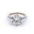 Mid Century French GIA 2.98 Carats Round Brilliant Cut Diamond Platinum Ring