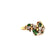 Vintage Diamond Tsavorite Garnet 14 Karat Yellow Gold Cluster Ring