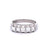 Vintage Carré Cut Diamond Platinum Half Eternity Band