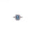 Art Deco Inspired Aquamarine Diamond Platinum Ring