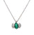 Mid Century 1.41 Carats Emerald Platinum Pendant Necklace