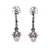 Art Deco Inspired Diamond Sapphire Platinum Earrings