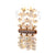 Vintage Pearl Diamond 18k Yellow Gold Three Strand Bracelet