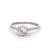 Mid Century GIA 0.52 Carat Round Brilliant Cut Diamond 14k White Gold Solitaire Ring