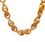 Vintage Italian 18k Yellow Brushed Gold Link Necklace