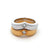 Vintage Cartier Diamond 18k Yellow White Gold Chevron Band Set