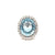 Mid Century 12.70 Carats Aquamarine Diamond 18 Karat White Gold Cocktail Ring