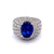 Vintage GIA 5.00 Carats Ceylon No Heat Sapphire Diamond 18k White Gold Ring