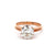 Victorian GIA 2.91 Carats Old Mine Cut Diamond 14k Rose Gold Solitaire Ring