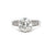 Art Deco GIA 2.07 Carats Old European Cut Diamond Platinum Ring