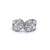 Mid Century Diamond Platinum Double Swirl Ring