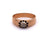 Antique Austrian Rose Cut Diamond 14 Karat Rose Gold Band Ring