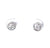 One Carat Old European Cut Diamonds 18 Karat White Gold Stud Earrings