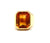Vintage Austrian Palmeira Citrine 18 Karat Yellow Gold Bezel Set Ring
