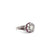 Art Deco Inspired 0.52 Carat Brilliant Cut Diamond Ruby Platinum Flower Filigree Ring