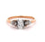Edwardian GIA 0.62 Carats Cushion Cut Diamond 14 Karat Rose Gold Platinum Ring
