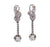 Mid Century Diamond 14k White Gold Drop Earrings