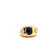 Vintage 1.35 Carat Sapphire Diamond 18 Karat Yellow Gold Three Stone Ring