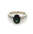 Vintage 2.03 Carats Green Sapphire Diamond 18k White Gold Ring
