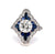 Art Deco Inspired 1.53 Carats Transitional Cut Diamond Sapphire Platinum Ring